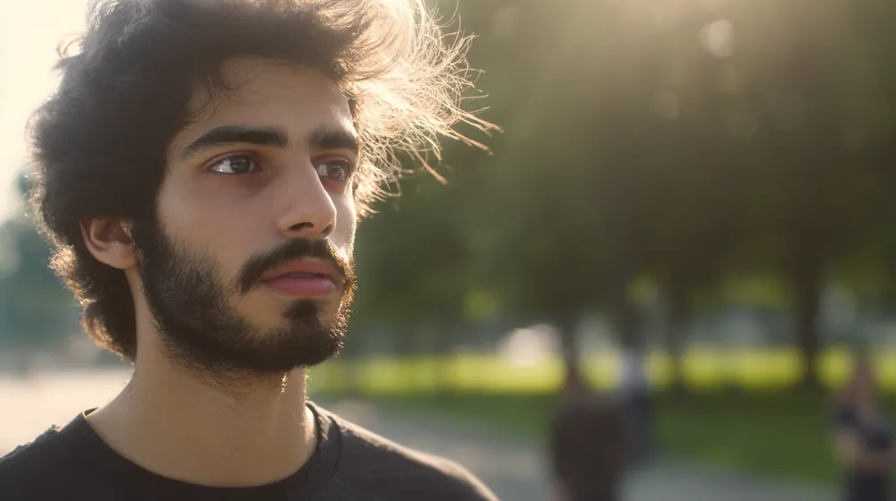 Retrato masculino exterior